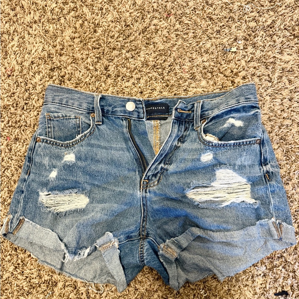 Aeropostale Distressed Denim Jean Shorts